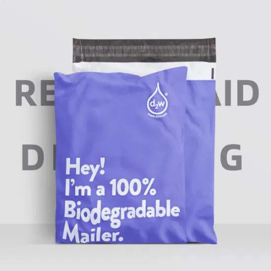 Sacs de courrier auto-adhésifs biodégradables en gros, sacs express compostables avec ruban inviolable